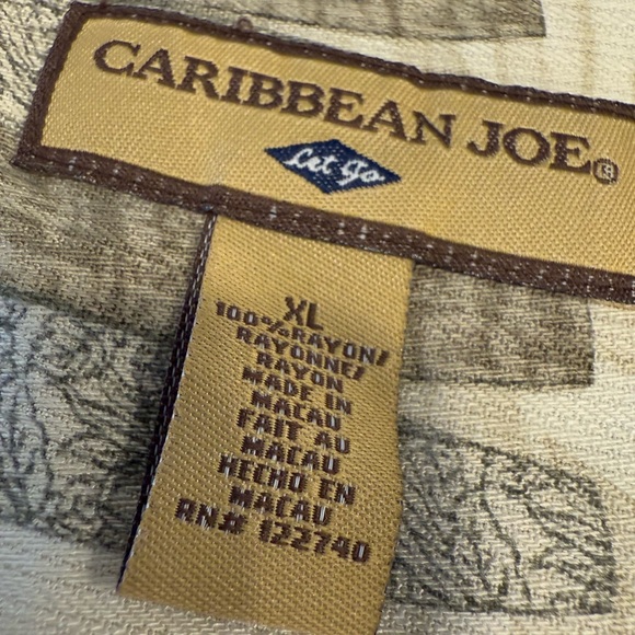 Caribbean Joe Hawaiian surfboard short sleeve button up SZ XL - Picture 8 of 11